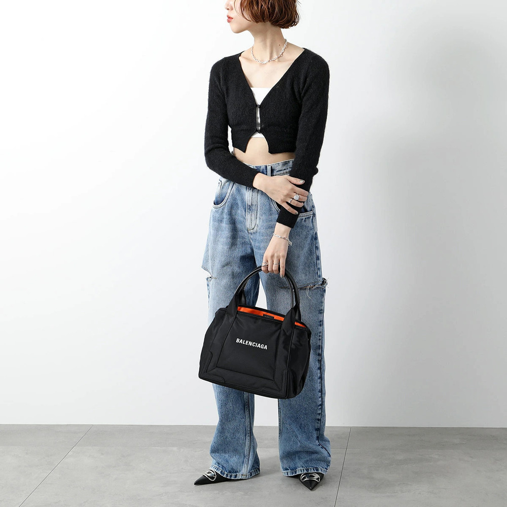Balenciaga Tote Bag Navy Blue CABAS Pouch